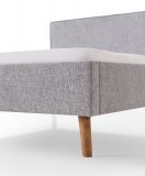 Polsterbett Stormy in grau Doppelbett Liegeflche 180 x 200 cm