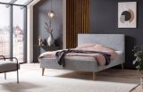 Polsterbett Stormy in grau Einzelbett Liegefl�che 140 x 200 cm