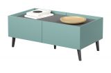 Couchtisch Melton in dusk blue und grau Beistelltisch mit Stauraum 110 x 60 cm