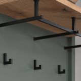 Garderobe Set 5-teilig Stanton in gr�n und Evoke Eiche Landhaus Garderobenkombination 261 x 198 cm