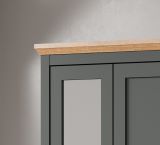 Garderobenschrank Stanton in grn und Evoke Eiche Landhaus Garderobe mit Spiegel 77 x 198 cm