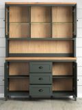 Buffetschrank Stanton in gr�n und Evoke Eiche Landhaus Wohn- und Esszimmer Vitrine inklusive LED 146 x 198 cm