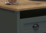 Couchtisch Stanton in gr�n und Evoke Eiche Landhaus Beistelltisch 101 x 60 cm