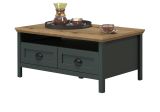 Couchtisch Stanton in gr�n und Evoke Eiche Landhaus Beistelltisch 101 x 60 cm