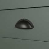 TV-Lowboard Stanton in grn und Evoke Eiche Landhaus TV Unterteil mit Komforthhe inklusive LED 184 x 64 cm