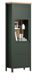 Vitrine Stanton in gr�n und Evoke Eiche Landhaus Vitrinenschrank inklusive LED Beleuchtung 69 x 198 cm