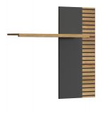 Wandpaneel Norris in grau und Evoke Eiche Wandregal 111 x 91 cm