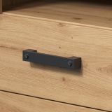 Badezimmer Hochschrank Follow in Artisan Eiche und Matera grau Badschrank 53 x 196 cm