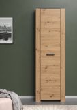 Garderobenschrank Follow in Artisan Eiche und Matera grau Flur Garderobe 62 x 199 cm