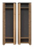 Garderobenschrank Follow in Artisan Eiche und Matera grau Flur Garderobe 62 x 199 cm