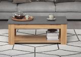 Couchtisch Follow in Artisan Eiche und Matera grau Beistelltisch mit Ablage 120 x 67 cm