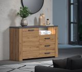 Sideboard Follow in Artisan Eiche und Matera grau Wohn- und Esszimmer Kommode 127 x 83 cm