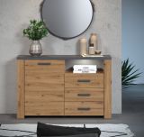 Sideboard Follow in Artisan Eiche und Matera grau Wohn- und Esszimmer Kommode 127 x 83 cm