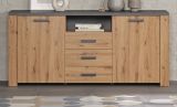 Sideboard Follow in Artisan Eiche und Matera grau Wohn- und Esszimmer Kommode 180 x 83 cm