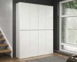 Garderobenschrank Nevada in wei Schuhschrank 148 x 191 cm