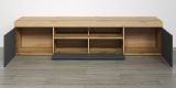 TV-Lowboard Tyler in grau und Evoke Eiche XL TV Unterteil 230 x 52 cm