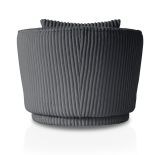 Drehsessel Comfy in grau Mega-Cord Sessel 360 drehbar inklusive Kissen