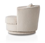 Drehsessel Comfy in wollwei Mega-Cord Sessel 360 drehbar inklusive Kissen
