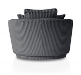 Drehsessel Comfy in grau Mega-Cord XL Sessel 360 drehbar inklusive 3 x Kissen