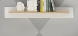 Wandboard Isgard in wei matt und Scandi Eiche Wandregal skandinavisch 107 cm