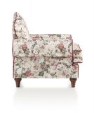 Sessel Elita in creme Landhaus Blumen Design Loungesessel 110 cm