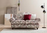Sofa 2-Sitzer Elita in creme Landhaus Blumen Design Couch 170 cm