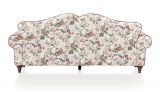 Sofa 3,5-Sitzer Elita in creme Landhaus Blumen Design Couch 228 cm