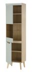 Vitrine Isgard in Pistazie matt und Scandi Eiche Vitrinenschrank skandinavisch 53 x 197 cm