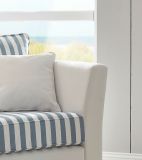 Sessel Hooge in creme und blau Landhaus Wohnzimmer Loungesessel 95 cm