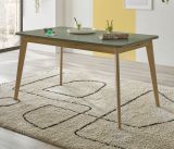 Esstisch Juna in Salbei und Evoke Eiche Kchentisch skandinavisch ausziehbar 140 / 180 x 80 cm