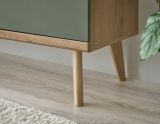 Highboard Juna in Salbei und Evoke Eiche Kommode skandinavisch 107 x 134 cm