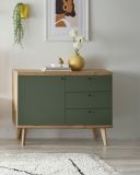 Sideboard Juna in Salbei und Evoke Eiche Kommode skandinavisch 107 x 83 cm