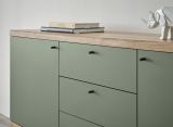 Sideboard Juna in Salbei und Evoke Eiche Kommode skandinavisch 160 x 83 cm