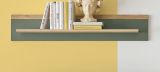 Wandboard Juna in Salbei und Evoke Eiche Wandregal skandinavisch 107 cm