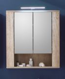 LED Spiegellampe Badlampe Gama in Chrom fr Spiegelschrnke mit Schalter-/Steckdosenbox