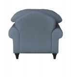 Sessel Adelina in blau Landhaus Loungesessel 110 cm