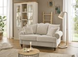 Sofa Adelina in beige Landhaus Couch 2-Sitzer 170 cm