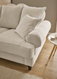 Sofa Adelina in beige Landhaus Couch 3-Sitzer 200 cm