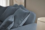Sofa Adelina in blau Landhaus Couch 3-Sitzer 200 cm