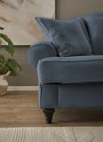 Sofa Adelina in blau Landhaus Couch 3-Sitzer 200 cm