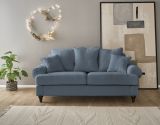 Sofa Adelina in blau Landhaus Couch 3-Sitzer 200 cm