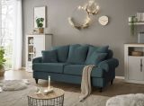 Sofa Adelina in blaugrn Landhaus Couch 3-Sitzer 200 cm