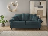 Sofa Adelina in blaugrn Landhaus Couch 3-Sitzer 200 cm