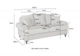 Sofa Adelina in blaugrn Landhaus Couch 3-Sitzer 200 cm