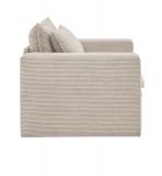 Loveseat Sessel Pesaro in beige Cord Loungesessel 125 cm