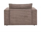 Loveseat Sessel Pesaro in braun Cord Loungesessel 125 cm