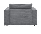 Loveseat Sessel Pesaro in grau Cord Loungesessel 125 cm