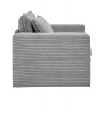 Loveseat Sessel Pesaro in hellgrau Cord Loungesessel 125 cm