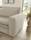 Schlafsofa Pesaro in beige Cord Sofa 3-Sitzer mit Bettfunktion 244 cm