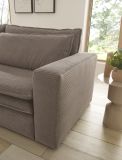 Schlafsofa Pesaro in braun Cord Sofa 3-Sitzer mit Bettfunktion 244 cm